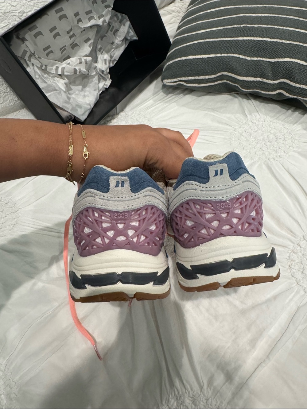 Coolway 2003 Glow Rush Women's Athletic Sneakers - Cream Pink Blue - Picture 2 of 5